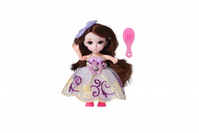 фото Funky toys кукла шарнирная малышка лили брюнетка с расческой 16 см