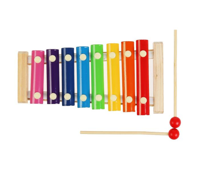 Деревянная игрушка Буратино Металлофон радуга 24,5х13 см деревянная музыкальная игрушка