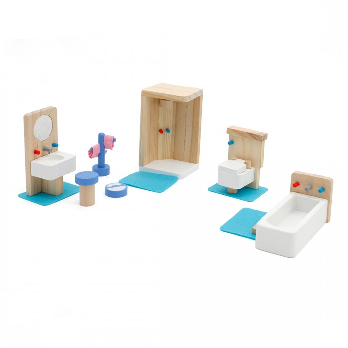 цена Кукольные домики и мебель Lanaland Игровой набор Ванная комната
