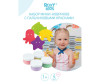 Коврик ROXY-KIDS Набор: Антискользящие детские мини-коврики для ванны/игрушка + пальчиковые краски - ROXY-KIDS Набор антискользящие мини-коврики для ванны + пальчиковые краски