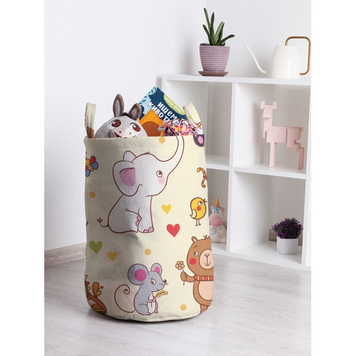 

JoyArty Корзина для игрушек Серая карта 50x35 см, Корзина для игрушек Серая карта 50x35 см