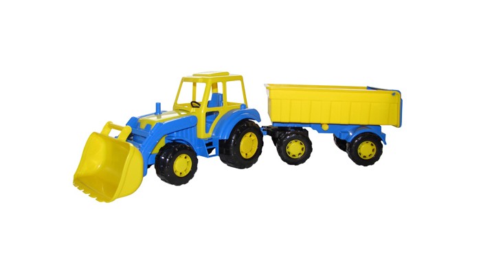 Машины Полесье Трактор с прицепом-1 и ковшом Алтай 35349 трактор с прицепом 2 алтай цвета микс