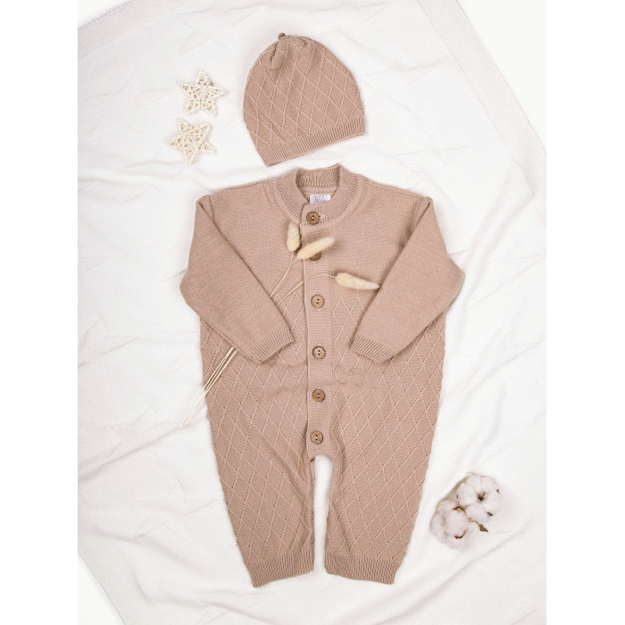 

AmaroBaby Комбинезон детский вязаный c шапочкой Pure Love Elegant, Комбинезон детский вязаный c шапочкой Pure Love Elegant