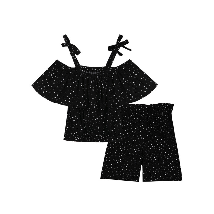 Комплекты детской одежды Playtoday Комплект текстильный для девочек топ и шорты 12221225 толстовка playtoday средней длины манжеты стрейч размер 146 черный