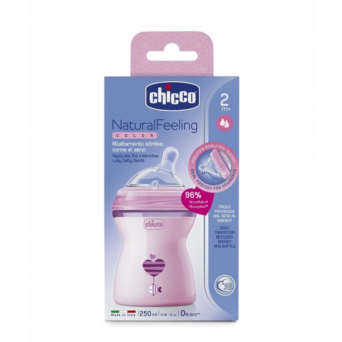 

Бутылочка Chicco Natural Feeling силикон, с флексорами 250 мл. 2 мес., Natural Feeling силикон, с флексорами 250 мл. 2 мес.