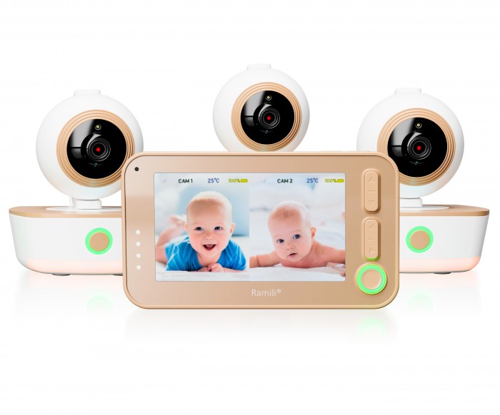 Ramili Видеоняня Baby RV1300X3 hd 4mp wifi camera ptz dual lens dual screen baby monitor camera auto tracking humanoid detection support onvif secuirty camera