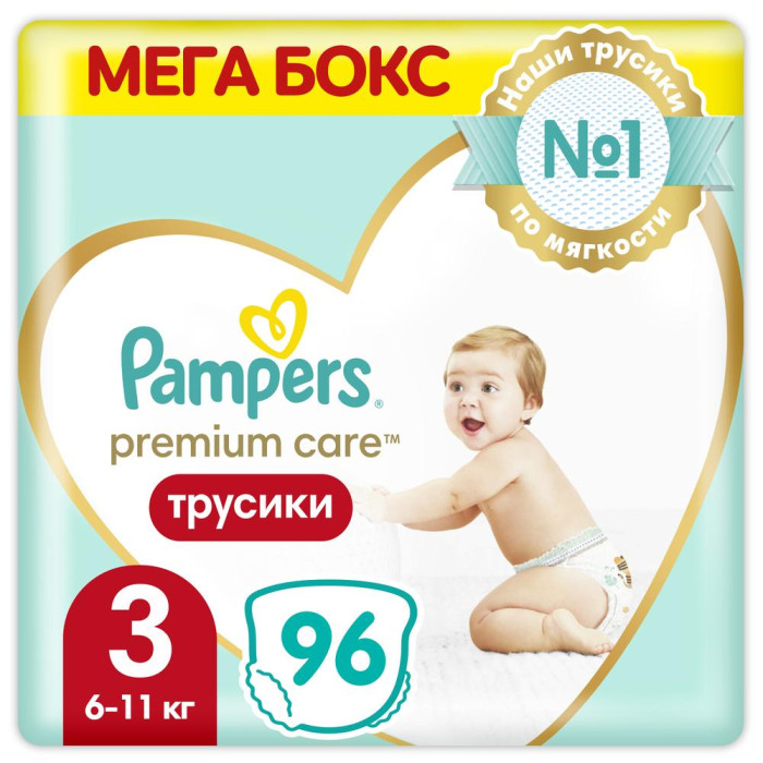  Pampers Подгузники-трусики Premium Care Pants Midi (6-11 кг) 96 шт.