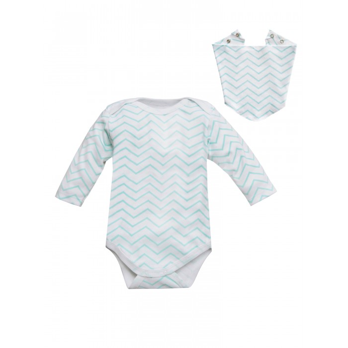 

AmaroBaby Боди длинный рукав с нагрудником Зигзаг, Боди длинный рукав с нагрудником Зигзаг