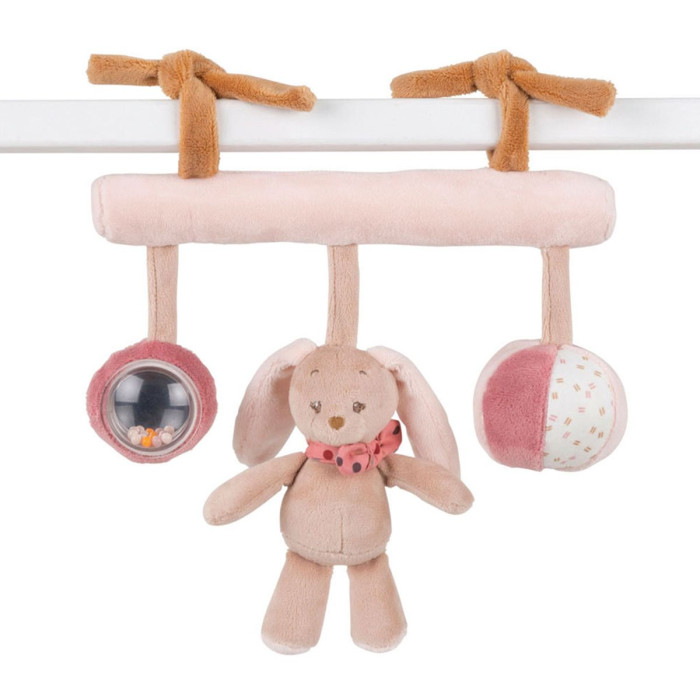 Подвесная игрушка Nattou Soft toy Sasha & Pauline Кролик на завязках
