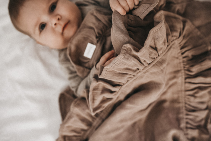 Одеяло Firstday Муслиновое с рюшами 100x100 см