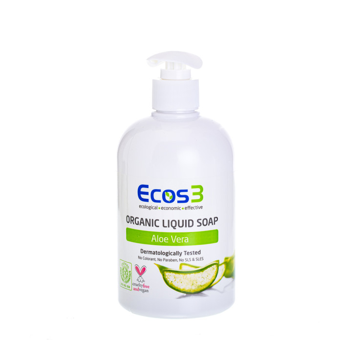 фото Ecos3 органическое жидкое мыло алоэ вера 300 мл