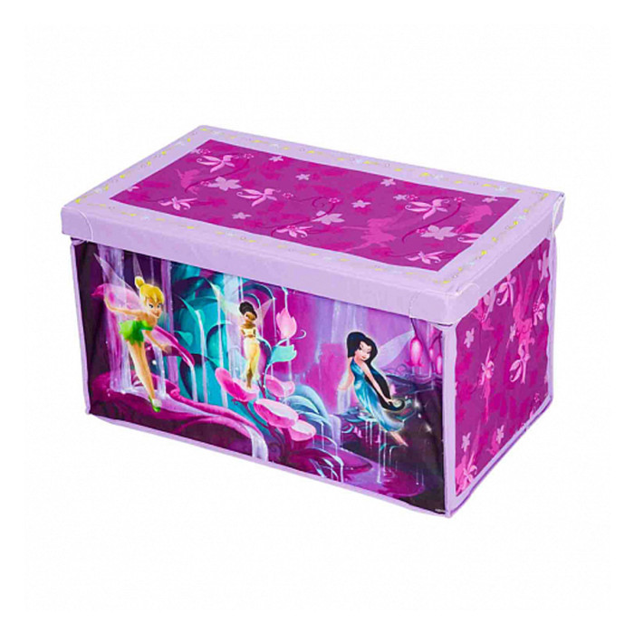 Disney Короб для игрушек Феи TB 83392 FR ящик для игрушек на колесах 60x40 4x28 см 44 л пластик с крышкой красно синий