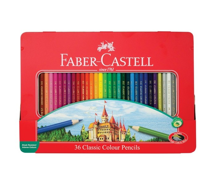 

Faber-Castell Цветные карандаши Замок в металлической коробке 36 шт., Цветные карандаши Замок в металлической коробке 36 шт.