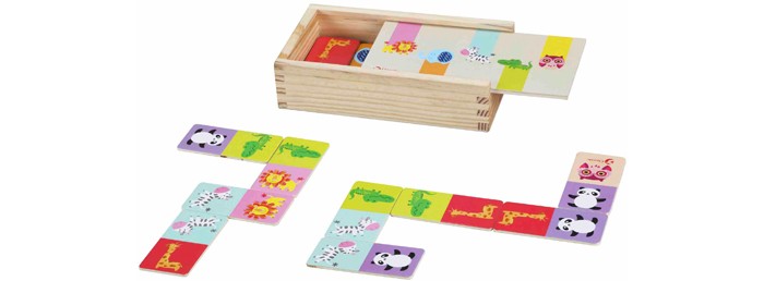 Деревянная игрушка Classic World Развивающее домино В мире животных набор карточек с рисунками домино логопедическое звук [ж] для детей 4 7 лет