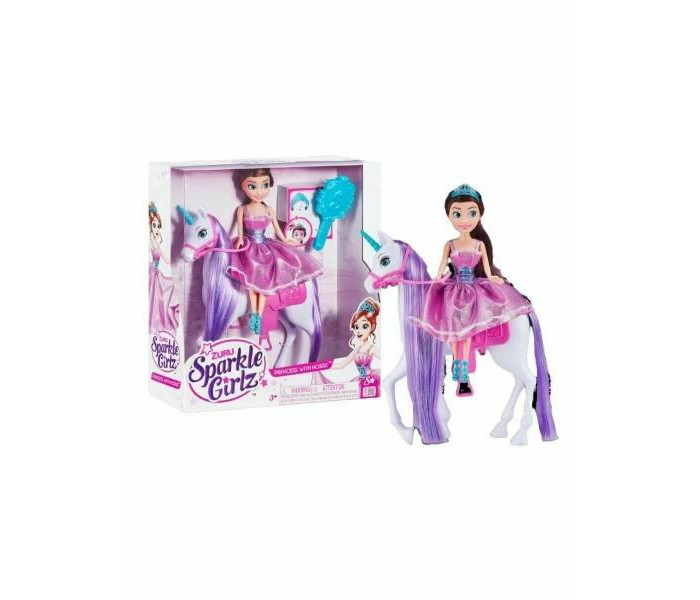 фото Zuru игровой набор кукла sparkle girlz принцесса с лошадью