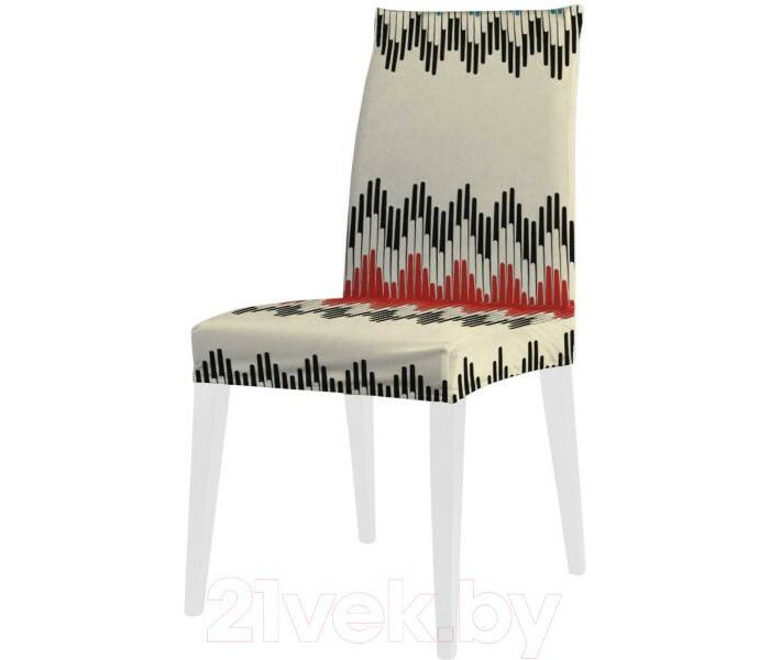 JoyArty Декоративный чехол на стул Вселенная зигзагов со спинкой велюровый