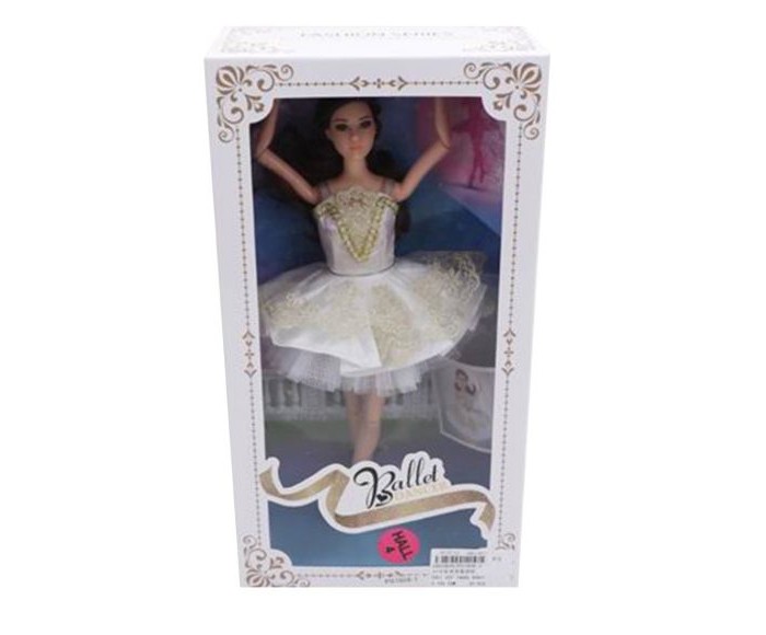 Наша Игрушка Кукла Балерина шарнирная в белом платье PS1808-1 - фото 1