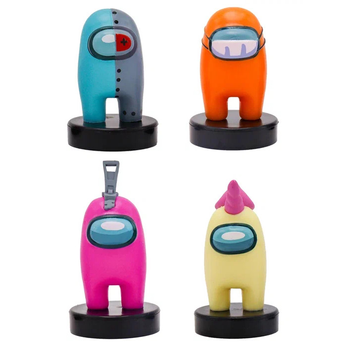 Among Us Набор фигурок-штампиков 3 серия в блистере 4 шт. игрушка для ванны водная серия медуза в инд упаковке