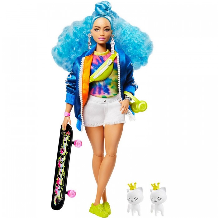 

Barbie Кукла Экстра с голубыми волосами, Кукла Экстра с голубыми волосами