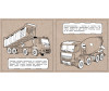 Раскраска Стрекоза экологичная на крафтовой бумаге Супергрузовики - Стрекоза экологичные на крафтовой бумаге Супергрузовики