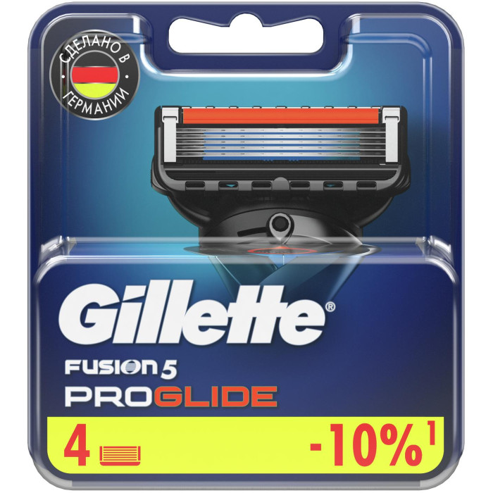 Gillette Сменные кассеты с точным триммером Fusion 5 ProGlide 4 шт. 81751176 - фото 1