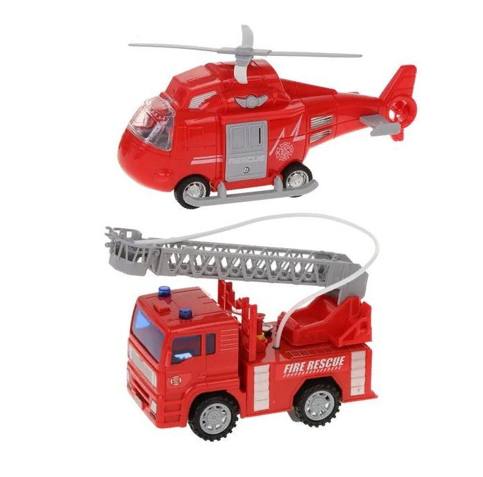 Машины Наша Игрушка Игровой набор Пожарный 661-09 пожарный автомобиль сима ленд пожарная 661 01 1 20 21 см красный