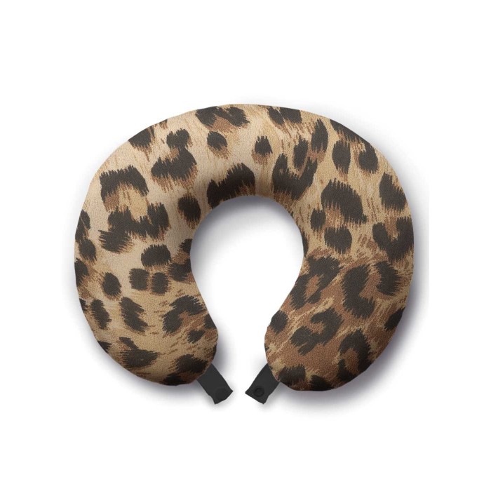 фото Ambesonne дорожная (туристическая) подушка для шеи леопардовое окружение