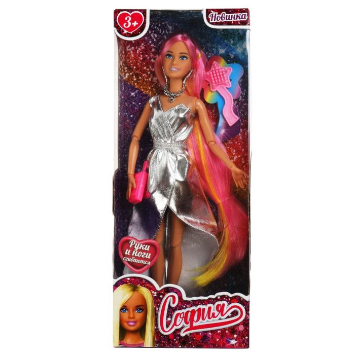Куклы и одежда для кукол Карапуз Кукла София с длинными цветными волосами