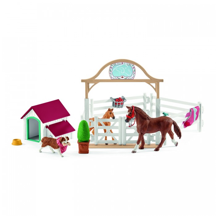 цена Игровые наборы Schleich Лошади для гостей Ханны с собакой Руби серия Horse