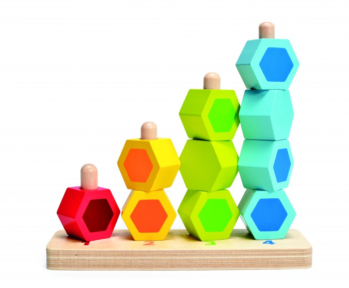 Деревянные игрушки Hape Яркая Пирамидка деревянные игрушки lats пирамидка