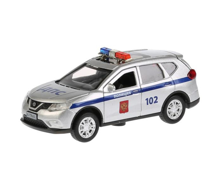 Технопарк Машина металлическая со светом и звуком Nissan X-trail Полиция 12 см