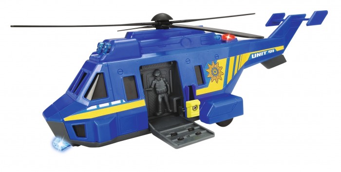Вертолеты и самолеты Dickie Полицейский вертолет 26 см вертолет dickie toys полицейский 3714009 1 24 26 см синий