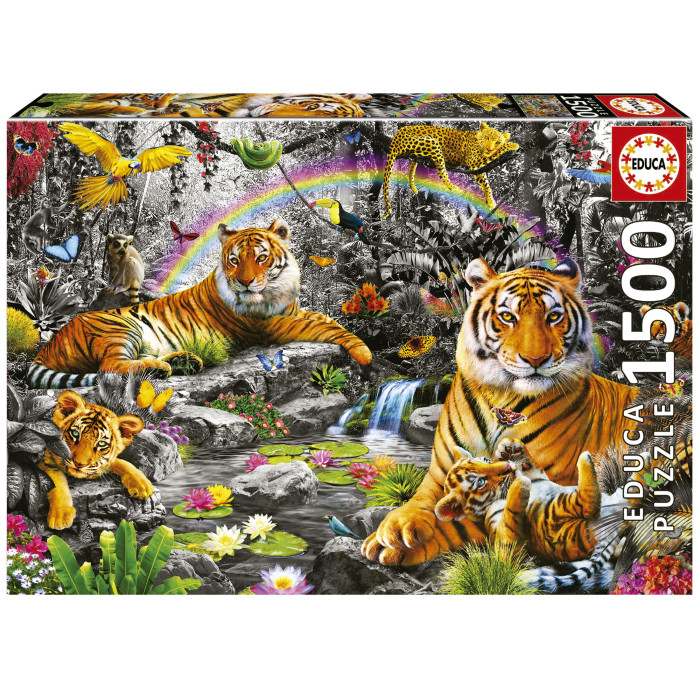  Educa Пазл Тигры в джунглях 1500 деталей