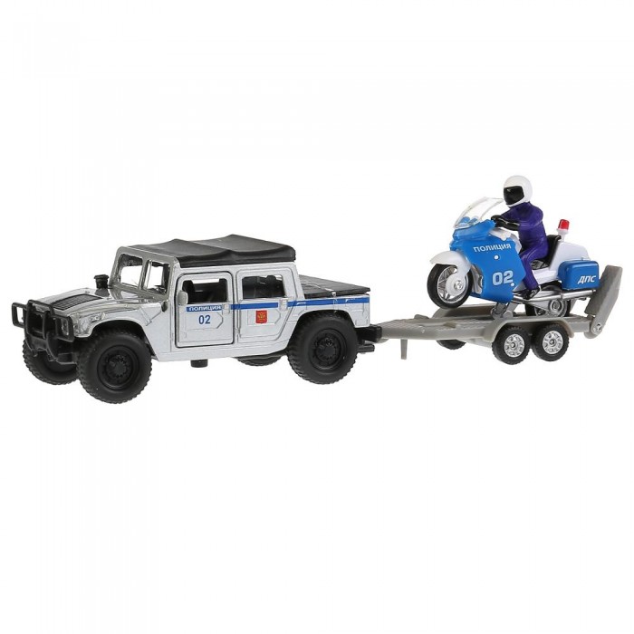 

Технопарк Машина металлическая Hummer H1 полиция, Машина металлическая Hummer H1 полиция