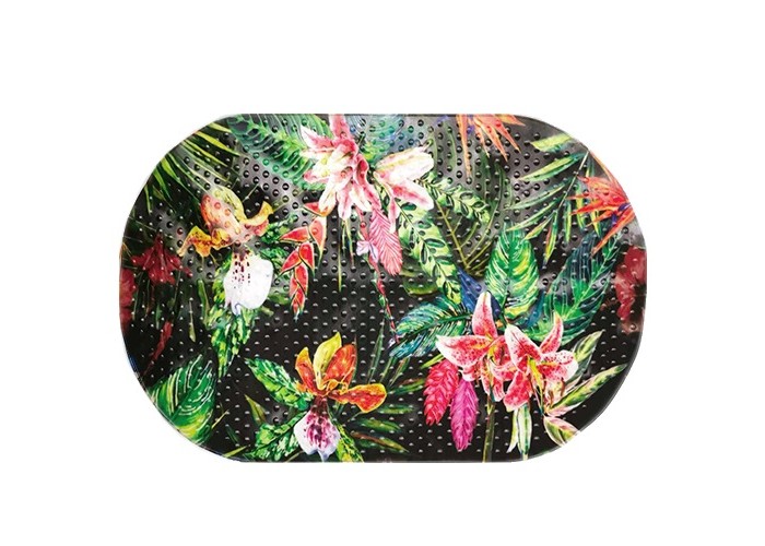 фото Коврик aqua-prime spa-коврик для ванны тропические цветы 68х38 см