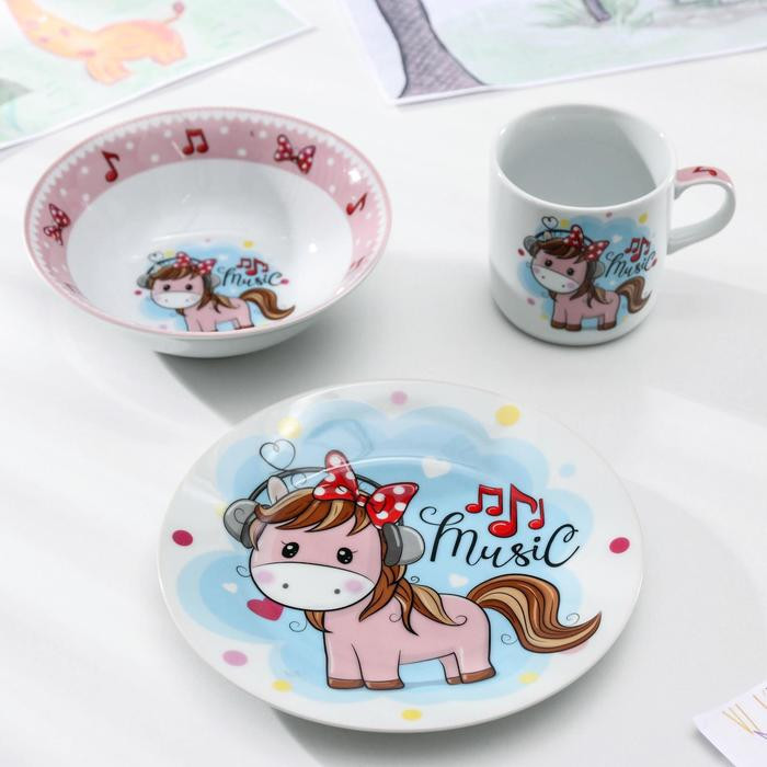 

Доляна Набор детской посуды Маленькая лошадка (3 предмета), Набор детской посуды Маленькая лошадка (3 предмета)