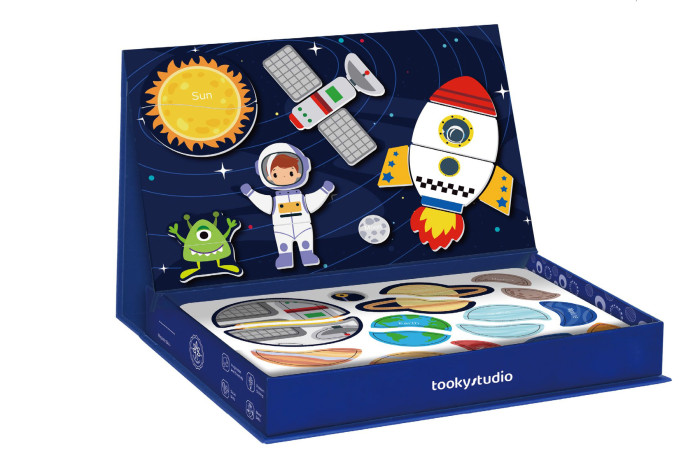 Развивающая игрушка Tooky Toy Магнитная игра Пазл Космос
