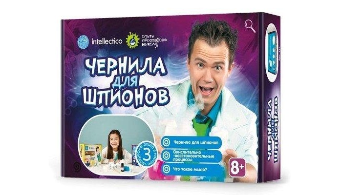 Intellectico Набор для опытов с профессором Николя Чернила для шпионов