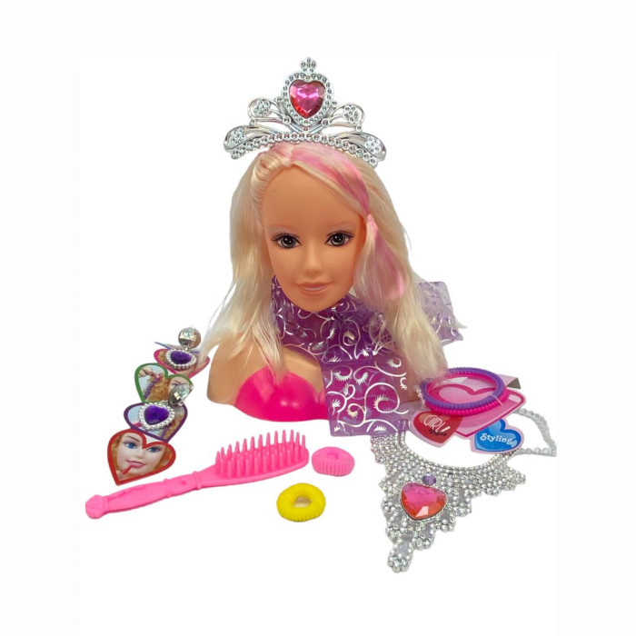 Sharktoys Кукла-манекен для создания причёсок с аксессуарами блондинка 18600009 набор для создания украшений из бисера радуга ожерелье браслет кольцо