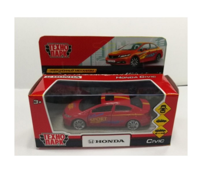 

Технопарк Машина металлическая Honda Civic Спорт 12 см, Машина металлическая Honda Civic Спорт 12 см