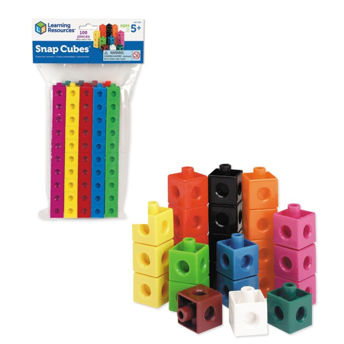 Конструктор Learning Resources Игровой набор Соединяющиеся кубики (100 элементов) кубики алфавит с цифрами 20 элементов