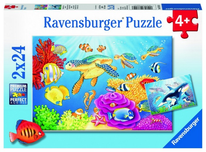 Пазлы Ravensburger Пазл На глубине моря 2х24 детали настольная игра двигай шарики развивающая головоломка стратегия для детей и всей семьи лабиринт тренирует память концентрацию внимания
