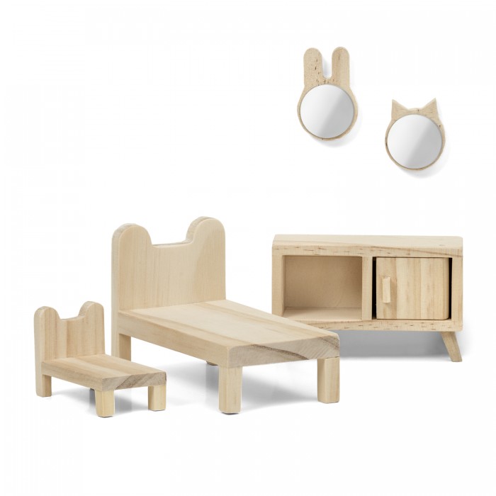 Кукольные домики и мебель Lundby Набор деревянной мебели для домика Сделай сам Спальня фото