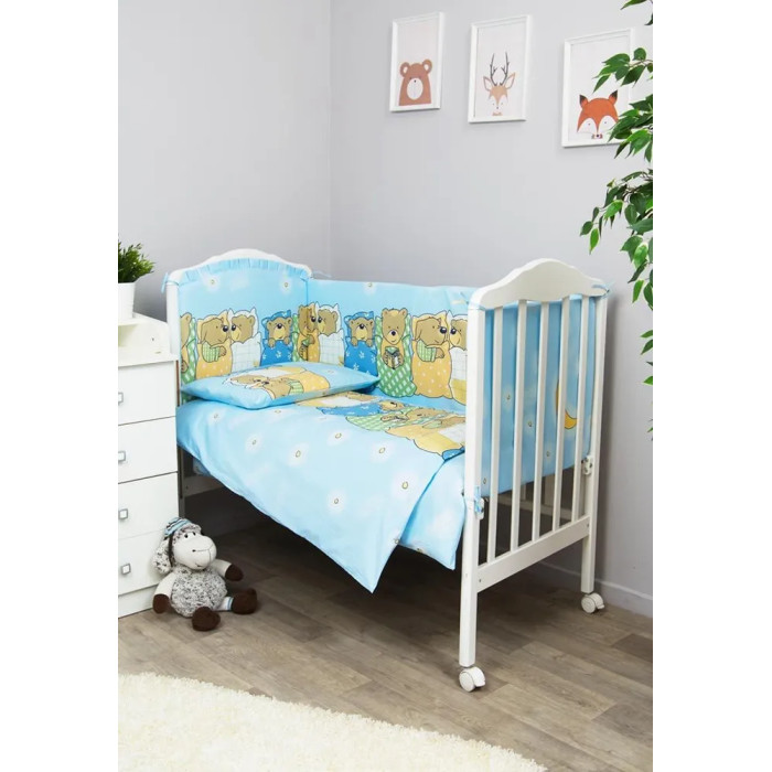 Комплекты в кроватку Сонный гномик Лежебоки (7 предметов) сонный гномик комплект мишкин сон 7 предметов голубой