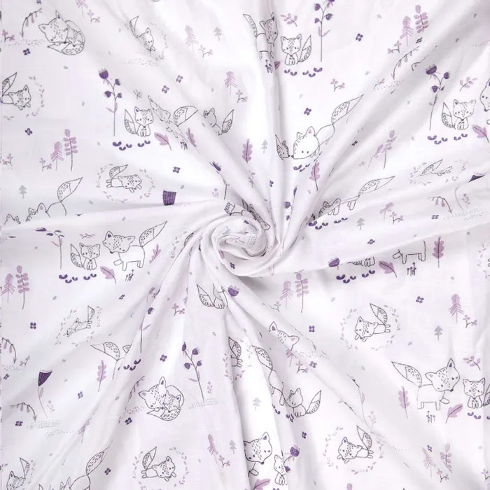 Пеленка Daisy муслиновая Лисички 130х130 см