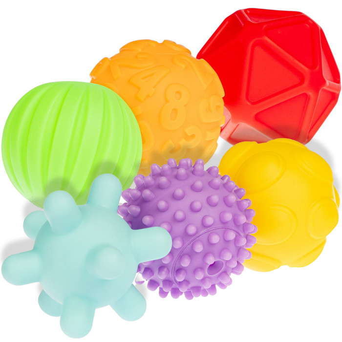 Развивающая игрушка Bondibon Сенсорные мячики Как трогательно! 6 шт.