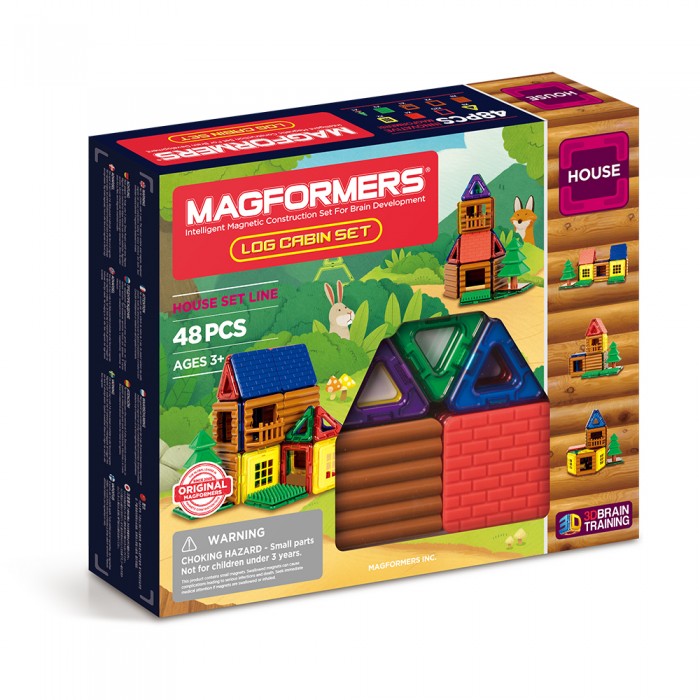 

Конструктор Magformers Магнитный Log Cabin Set (48 деталей), Магнитный Log Cabin Set (48 деталей)