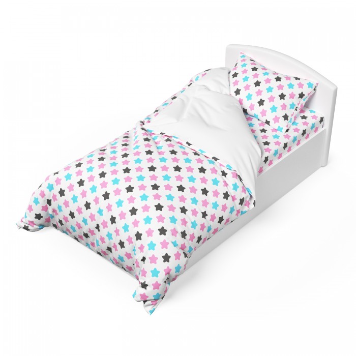 Постельное белье Капризун Розовые звезды (3 предмета)
