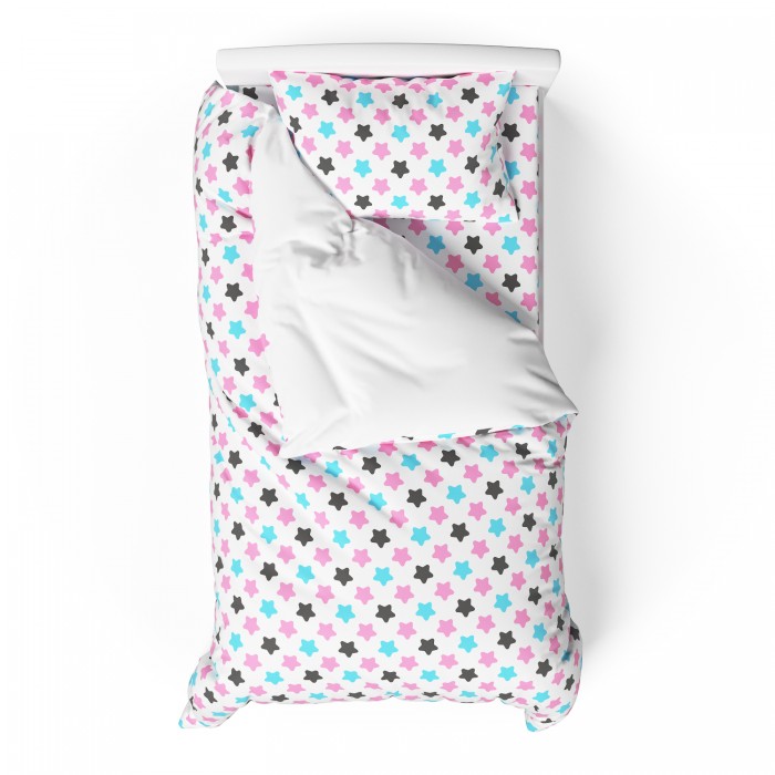 Постельное белье Капризун Розовые звезды (3 предмета)