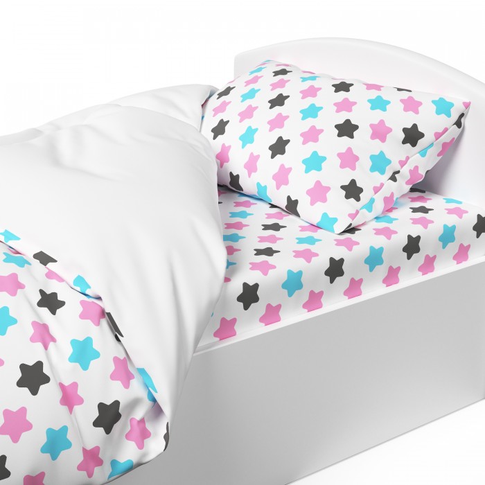 Постельное белье Капризун Розовые звезды (3 предмета)